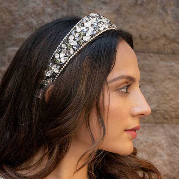 Rosemary Flat Hair Band - Grey