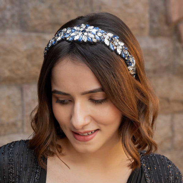 Rosemary Broad Headband - Dark Blue