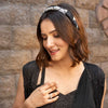 Embellished Puff Hair Band - Black