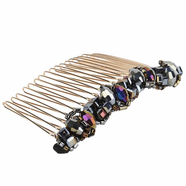 Blue Metallic Stones Comb