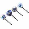Mystic Blue Floral Pins- Set of 4