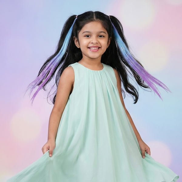 Barbie Gotta Glow! Hair Extensions ā Set of 2 - Aqua Pixie
