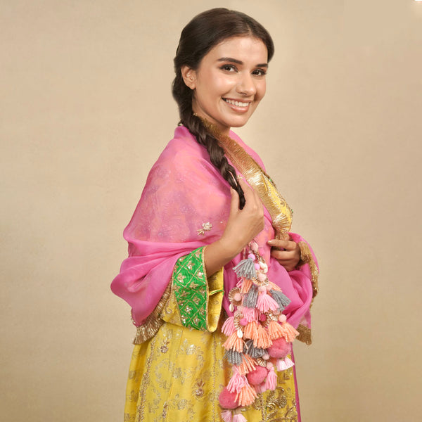 Satrangi Crystal & Shell Tassels - Parandi - Multi