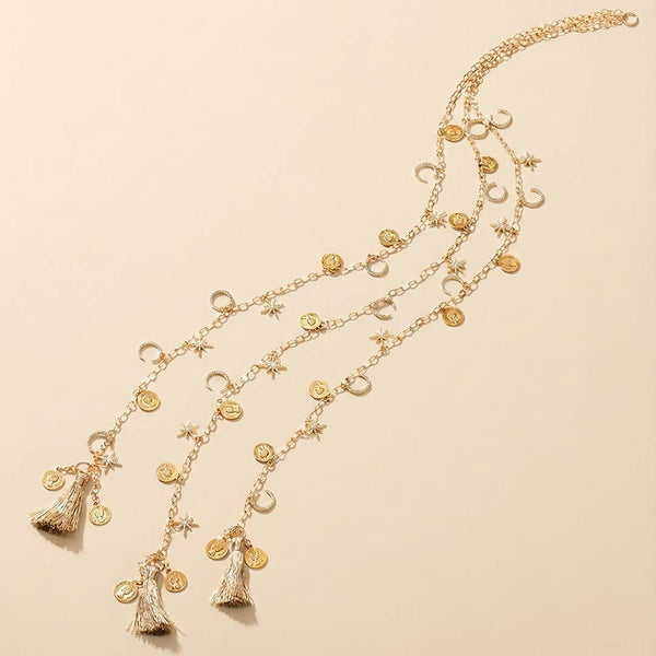 Sitara Crystal Tassels - Parandi - Gold