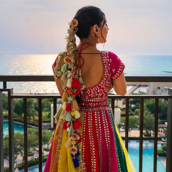 Myra Colourful Tassels Parandi with Ghungroo