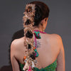 Wedding parandi hair accessory with mirror tassels and vibrant silk threads for fuller braids