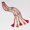 Utsav Mirror Boho Hair Tassels Parandi - Pink & Green