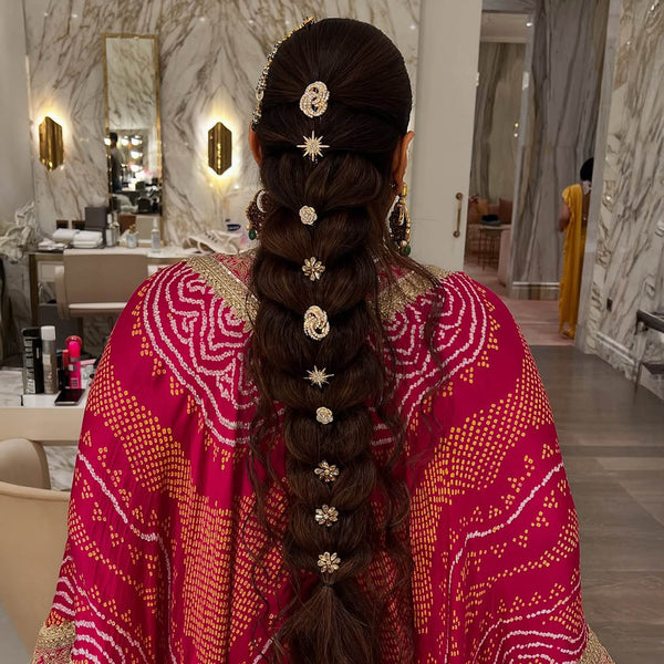 Set of 4 Stella Crystal U Pins - Gold