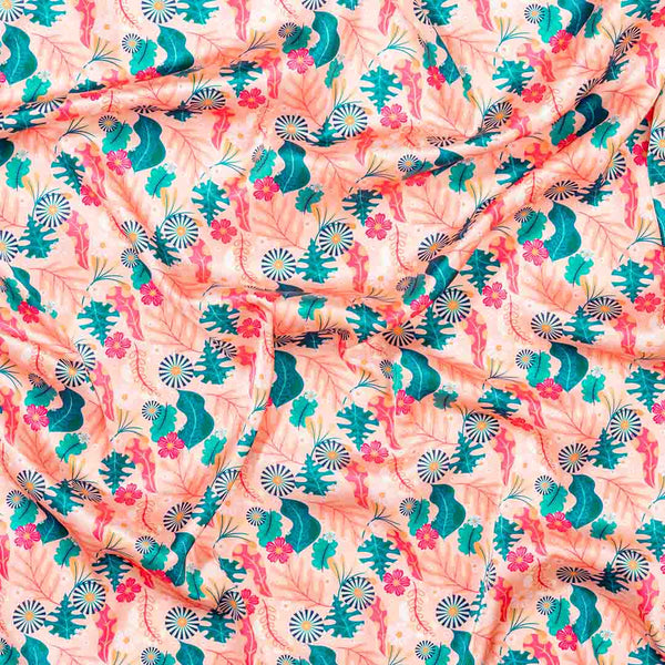 Abstract Bandana Scarf - Peach