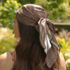Lea Noir Bandana Scarf - Brown