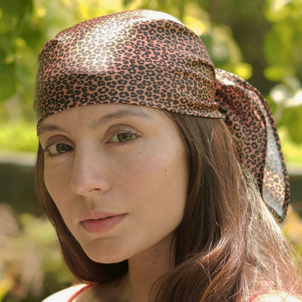 Lea Noir Bandana Scarf - Brown