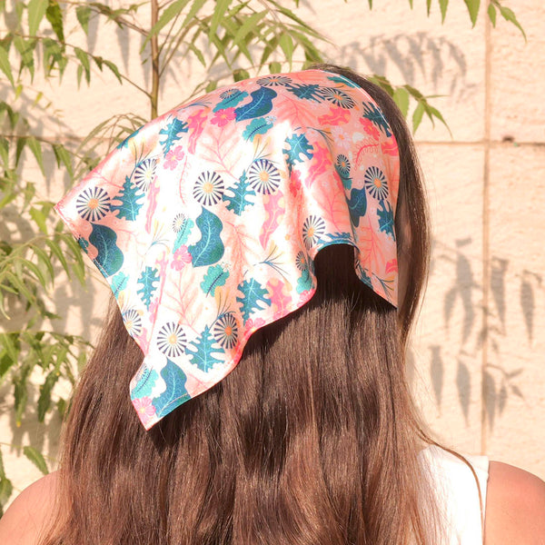 Abstract Headscarf - Peach