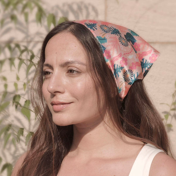Abstract Headscarf - Peach