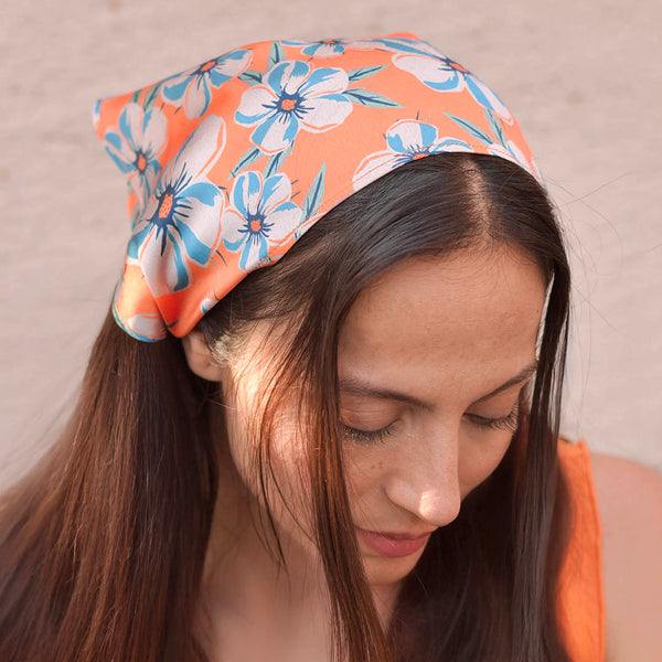 Blossom Headscarf - Orange