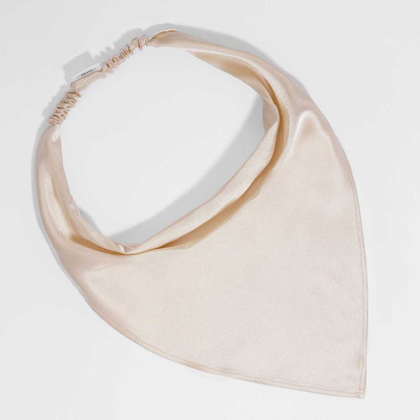 Neutral Silk Satin Elastic Headscarf – Set of 3