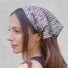 Zebra Patterned Headscarf - Brown