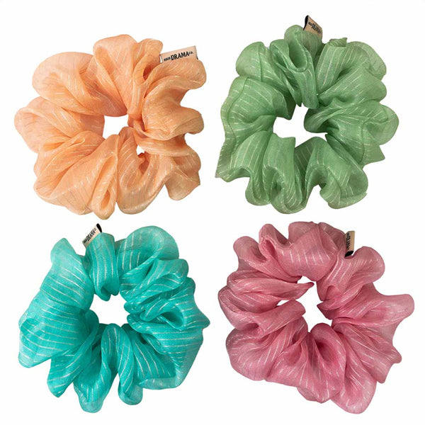 Dahlia Scrunchies - Set of 4