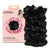Black Silk Satin Scrunchies- Set of 6