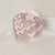 Embellished Heart Ponytail Holder - Light Pink