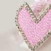Embellished Heart Ponytail Holder - Pink