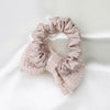 Bow Ponytail Holder with Charm - Dusty Rose