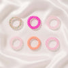 Tangle-Free Spiral Hair Ties - Set of 6 - Peach