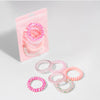Tangle-Free Spiral Hair Ties - Set of 6 - Peach