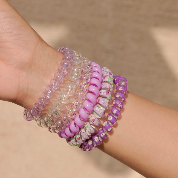 Tangle-Free Spiral Hair Coils - Set of 6 - Purple