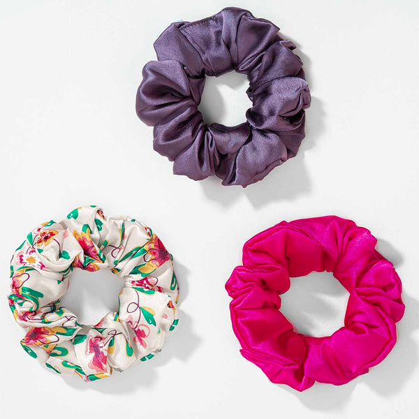 Bloom Scrunchies - Set of 3 - Multi