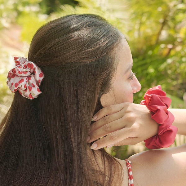 Cherry Scrunchies - Set of 2 - Red