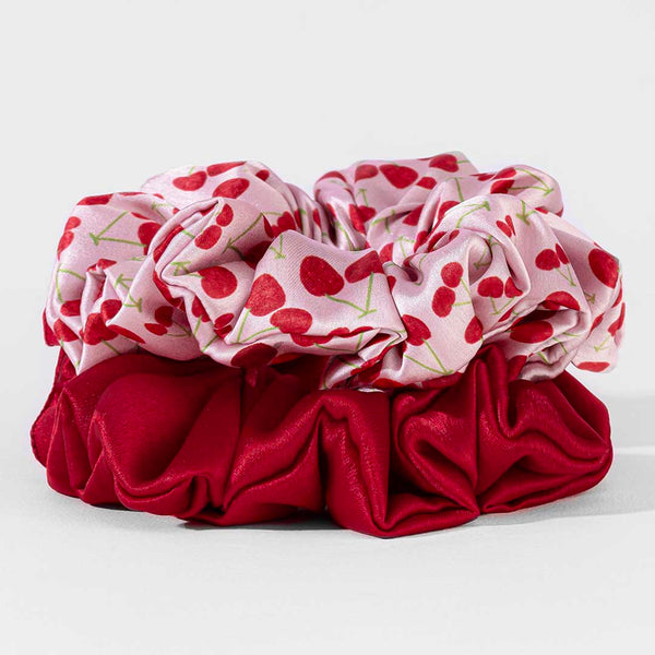 Cherry Scrunchies - Set of 2 - Red