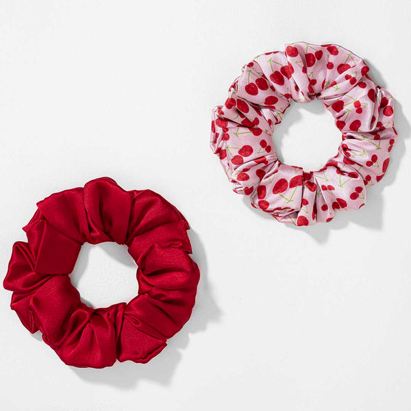 Cherry Scrunchies - Set of 2 - Red