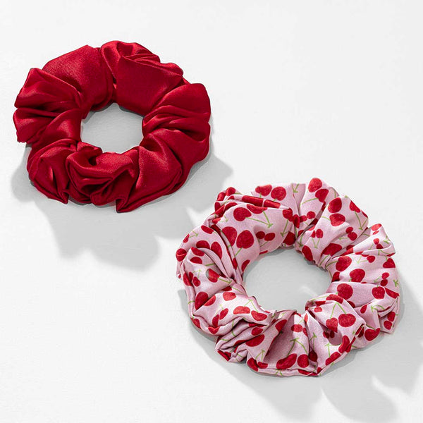 Cherry Scrunchies - Set of 2 - Red