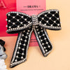 Glitzy Gift Box with 1 Knotted Hair Band, 1 Crystal & Pearl Hair Bow, 4 Hair Pins & 4 Scrunchies - Black