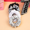 Glitzy Gift Box with 1 Knotted Hair Band, 1 Crystal & Pearl Hair Bow, 4 Hair Pins & 4 Scrunchies - Black