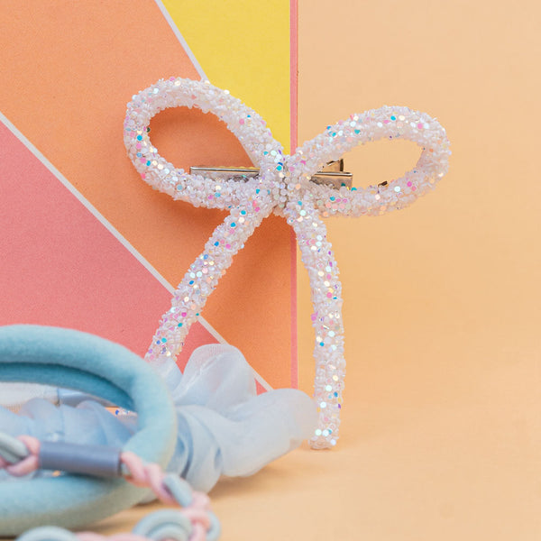 Purple Unicorn Gift Box with 1 Knotted Hair Band, 1 Glitter Hair Bow & 6 Hair Ties