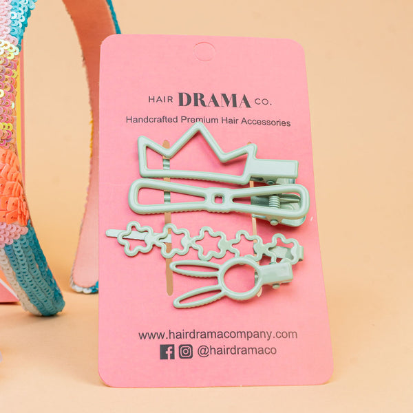 Dusty Rose Floral Gift Box with 1 Knotted Hair Band, 1 Puff Hair Band, 4 Hair Pins & 5 Scrunchies