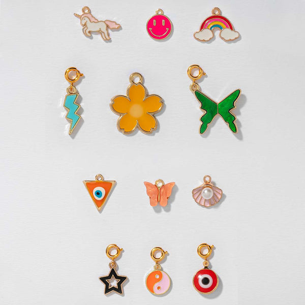 DIY Hair Drama Box with 2 Hair Bands, 1 Scrunchie, 4 Mini Bows, 20 Hair Ties, 12 Exclusive Charms & 100+ Crystals - Pink & Lilac