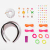 "DIY Hair Drama Box with 2 Hair Bands, 1 Scrunchie, 1 Hair Bow, 11 Exclusive Charms, 200+ CrysDIY Hair Drama Box with 2 Hair Bands, 1 Scrunchie, 4 Mini Bows, 20 Hair Ties, 12 Exclusive Charms & 100+ Crystals - Black & White