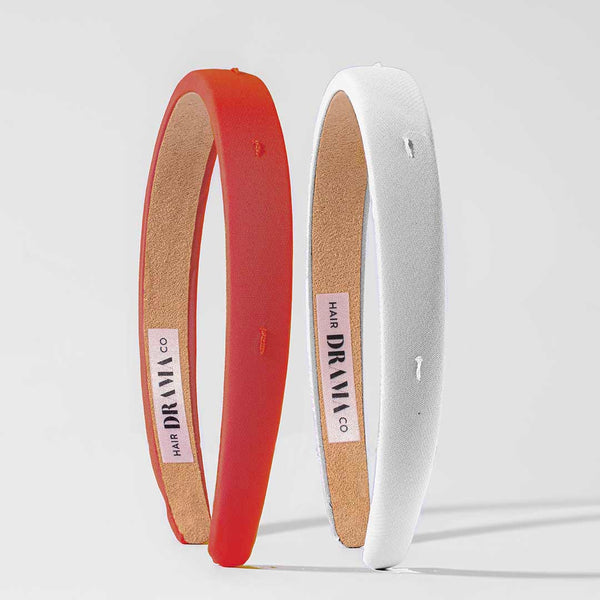 DIY Hair Drama Box with 2 Hair Bands, 1 Scrunchie, 1 Hair Bow, 11 Exclusive Charms, 200+ Crystals & 10 Pom PDIY Hair Drama Box with 2 Hair Bands, 1 Scrunchie, 4 Mini Bows, 20 Hair Ties, 12 Exclusive Charms & 100+ Crystals - Red & White