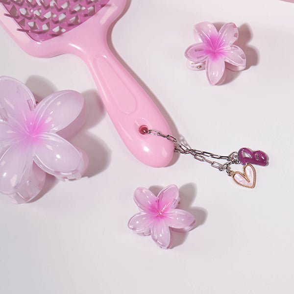 42 Pieces Barbie Glam DIY Gift Box with 1 Detangling Hair Brush, 7 Charms, 1 Hair Band, 1 Bag Charm, Holographic Pouch & more - Purple