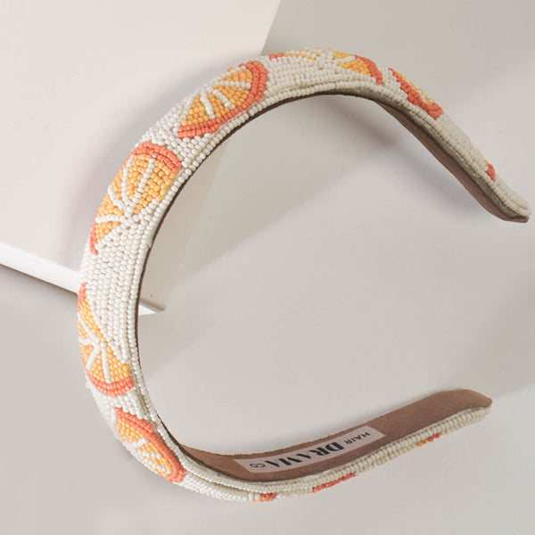 73 Pieces Sunset Luxe DIY Gift Box with 1 Detangling Hair Brush, 1 Embroidered Hair Band, 35 Charms, 1 Bag Charm & more - Orange