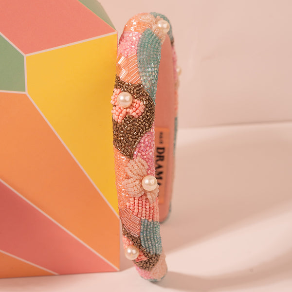 Rainbow Gift Box with 1 Embroidered Hair Band, 5 Holographic Scrunchies, 3 Claw Clips & 2 Tulle Hair Bows - Multi