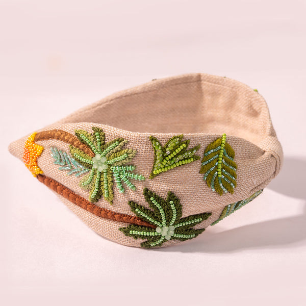 Beach Essential Gift Box with 1 Embroidered Hair Band & 4 Crystal Scrunchies