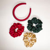 Season of Shine Hair Gift Set – Red Crystal Band & 3 Satin Scrunchies
