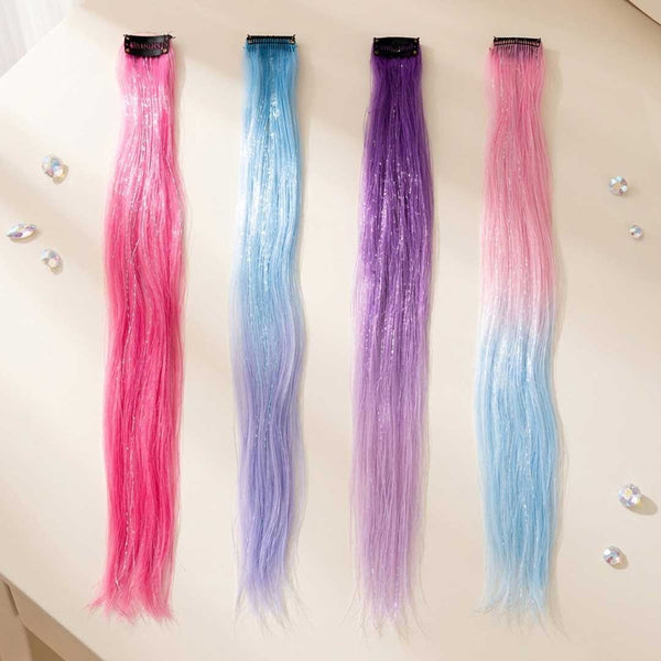 Barbie Gotta Glow! Colourful Hair Extensions - Set of 4