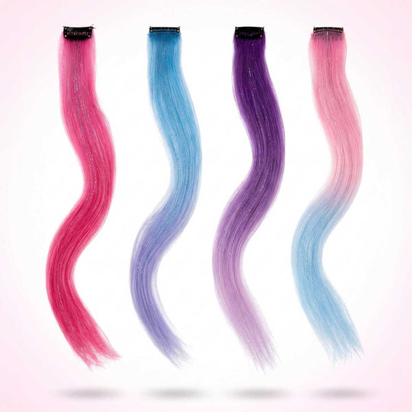Barbie Gotta Glow! Colourful Hair Extensions - Set of 4