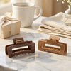 Mochi Jelly Claw Clips - Set of 2 - Beige & Brown