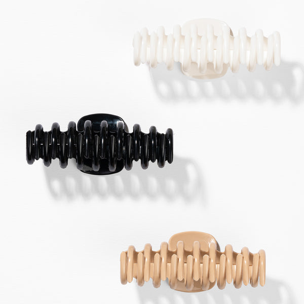 Cushy Jelly Claw Clip - Set of 3 - Netural