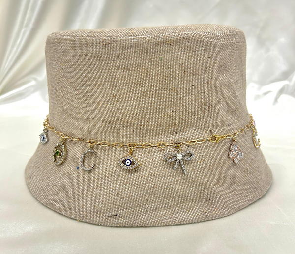 Customised Jute Bucket Hat with Initials